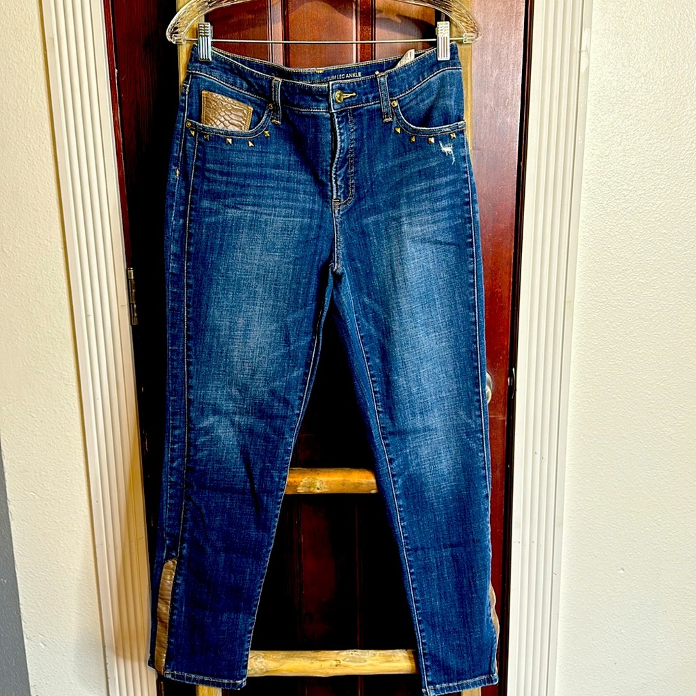 Chicos embellished, girlfriend ankle jeans